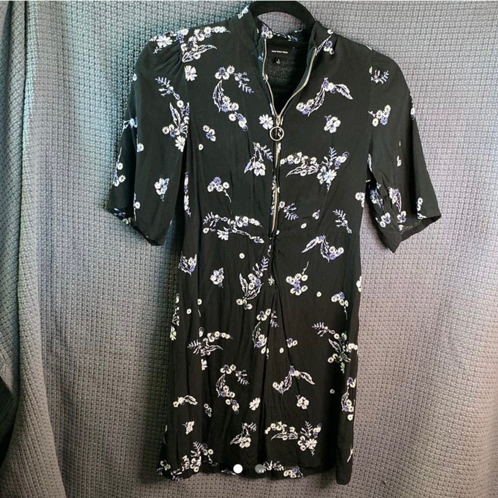 Who What Wear Black Floral Dress - S